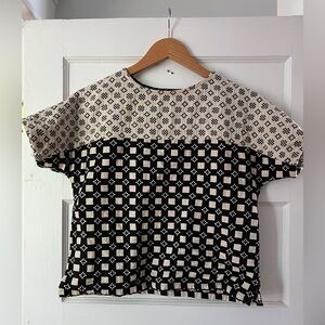 Ace & Jig black and ivory shirt, xs